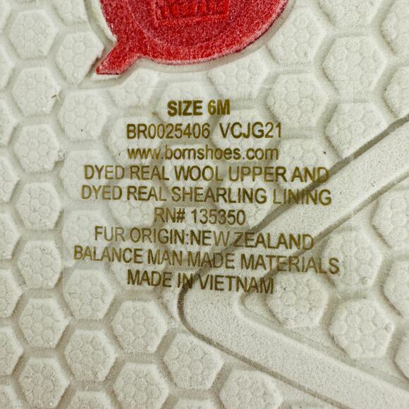 Born Women's Zoe 100% Wool Shearling Lined Slippers Cognac Brown Wool Size 6 - Picture 12 of 13